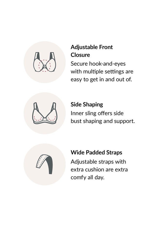 Full Figure Plus Size MagicLift Natural Shape Front-Close Bra Wirefree 1210, , alternate image number 14