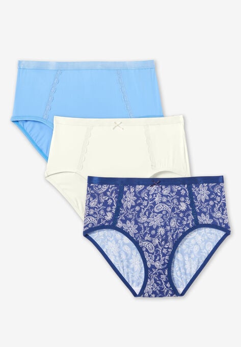 Microfiber Panty 3-Pack, BLUE PAISLEY PACK, hi-res image number null