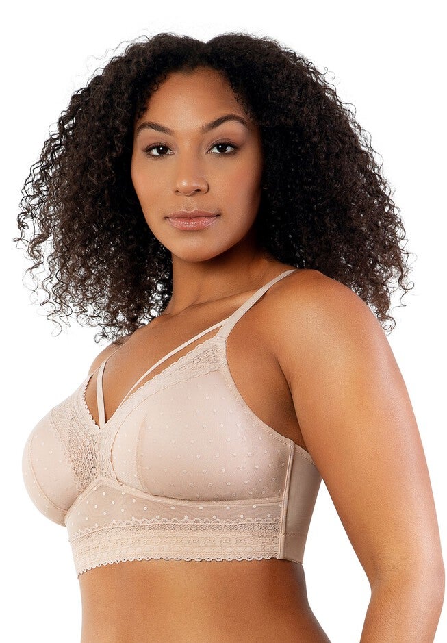 Mia Dot Wire-Free Padded Mesh Bralette, , alternate image number 5