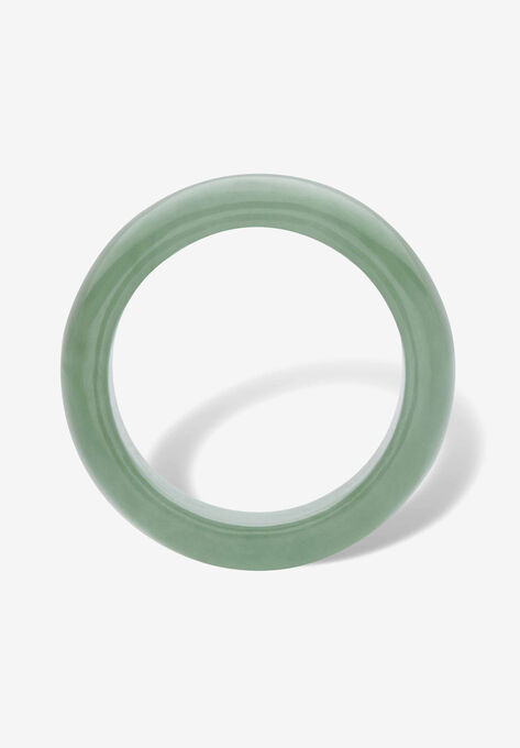 Genuine Green Jade Polished Eternity Ring, , on-hover image number null