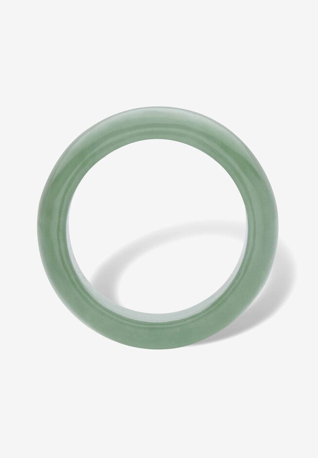 Genuine Green Jade Polished Eternity Ring, , on-hover image number 1