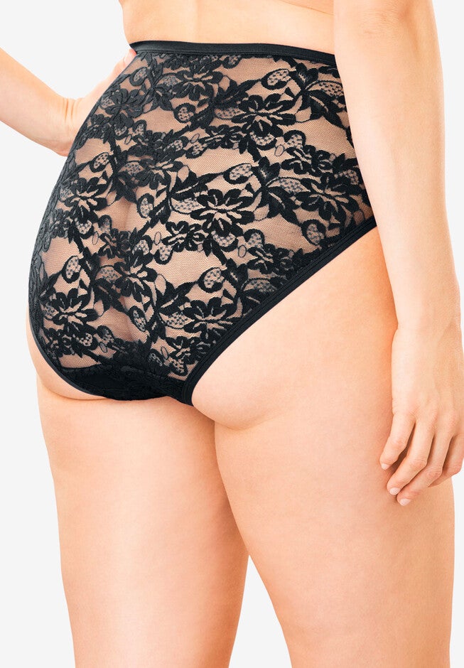 High-Cut Lace Panty by Comfort Choice®, , on-hover image number 1