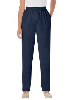 7-Day Straight-Leg Elastic-Waist Cotton Denim Pant