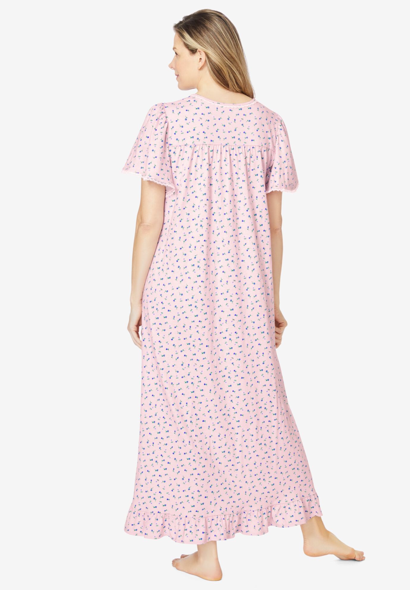 RFSS1335 - Heavy Rayon Sleeveless Gown In Grey With Floral Prints main image 0