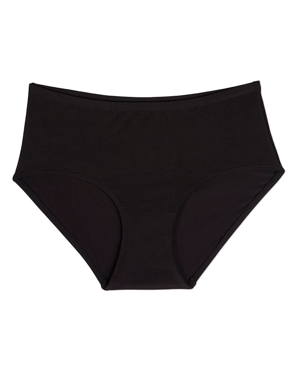3 Pair Women's Luxe Modal Blend Brief Panties, BLACK, alternate image number 1