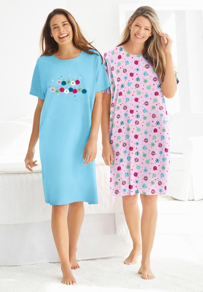 2-Pack Short-Sleeve Sleepshirt, , alternate image number 6