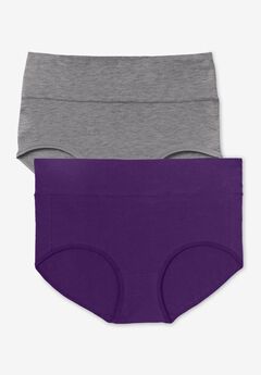 Cotton Spandex Comfort Waist Brief 2-Pack