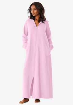 Long Hooded Fleece Sweatshirt Robe