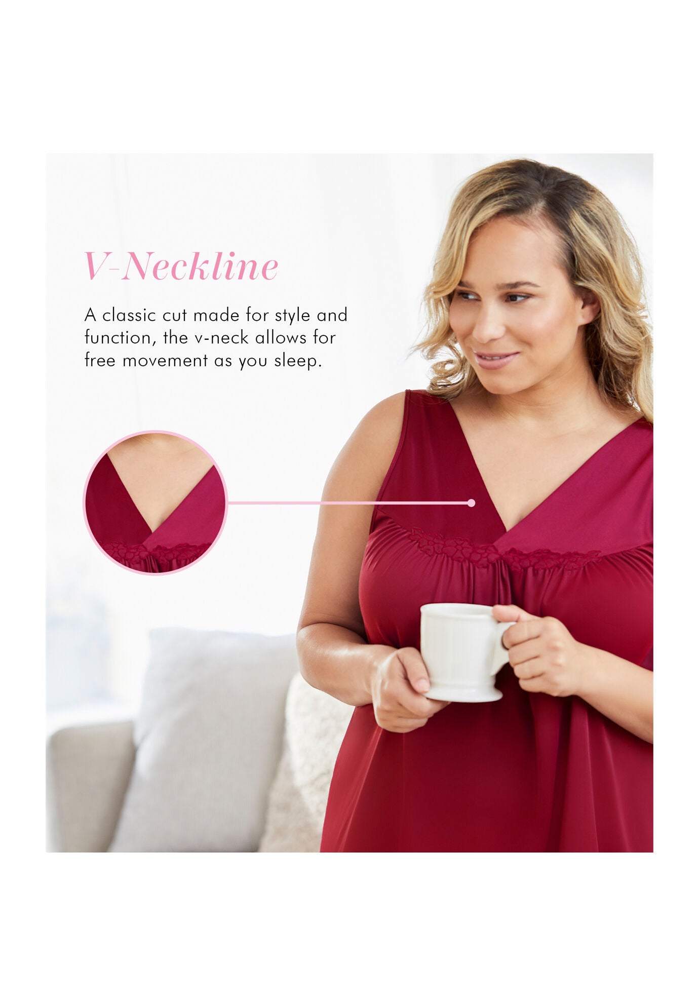 Exquisite Form® Sleeveless Short Sleep Gown, , on-hover image number 1