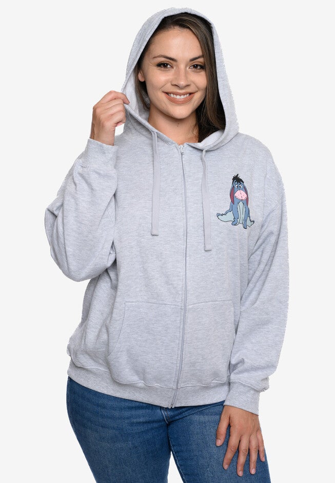 Disney Winnie The Pooh Tigger Eeyore Zip Hoodie Sweatshirt, , alternate image number 2