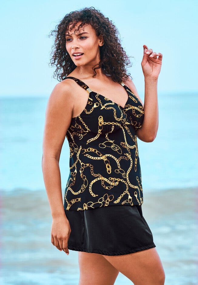Hardware-Detail Tankini Top , , alternate image number null