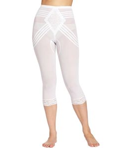 Firm to Extra Firm Support Breathable Waistline Capri Pant Liner With Power Mesh Fabric
