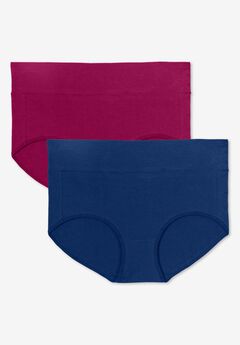 Cotton Spandex Comfort Waist Brief 2-Pack