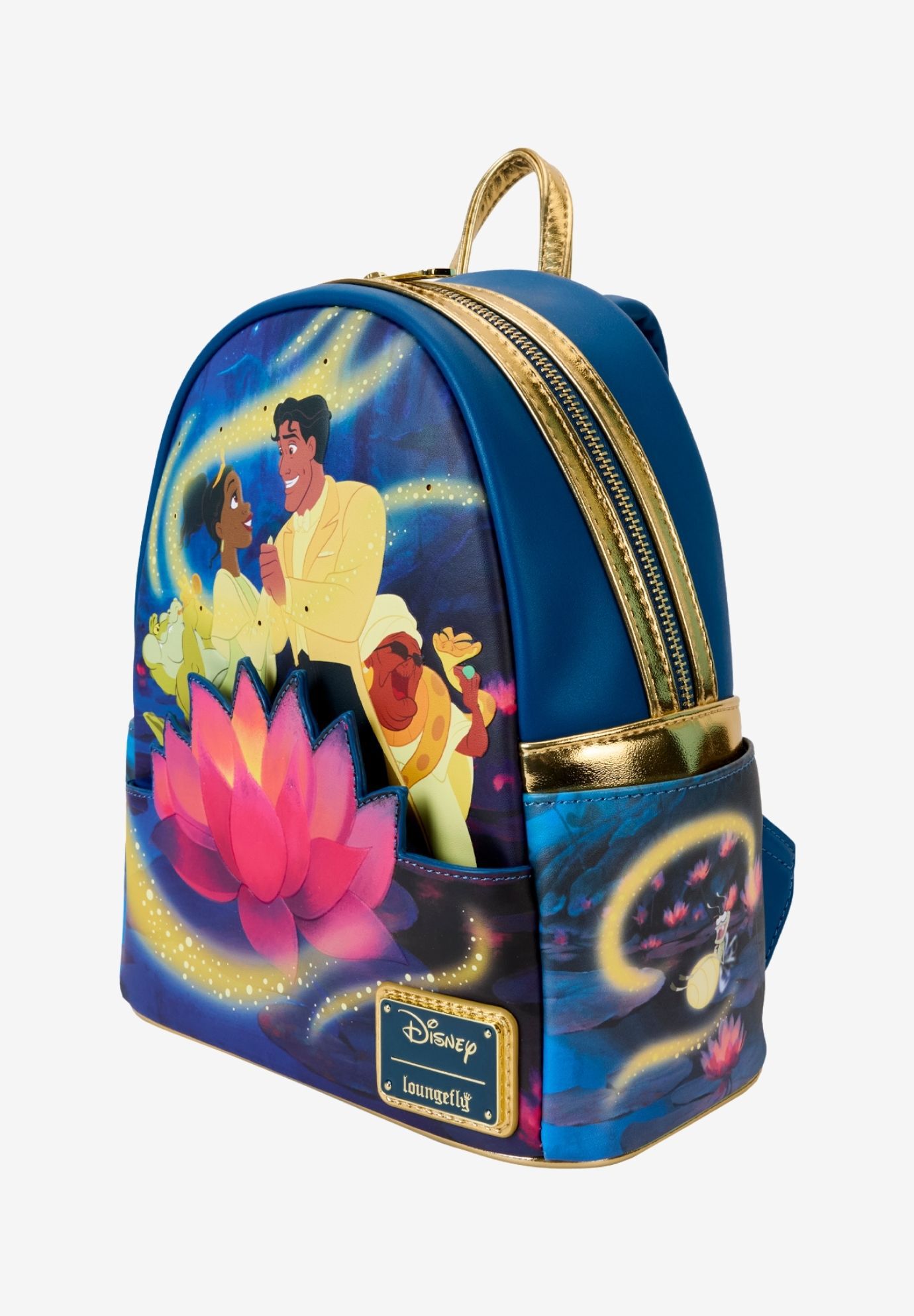 Loungefly x Disney Princess And The Frog Mini Backpack, BLACK, on-hover image number 1