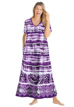 V-Neck Short Sleeve Maxi Lounger
