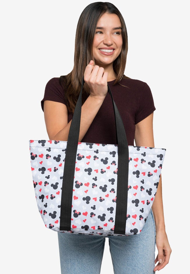 Disney Mickey & Minnie Mouse Heart Icons Zip Tote Bag, , alternate image number 5