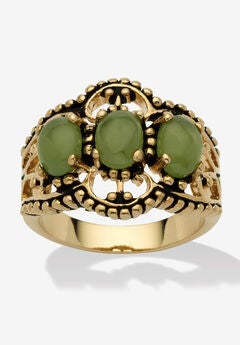 Gold Plated Emerald Rings
