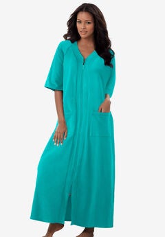 Womens Plus Size Sherpa-Lined Microfleece Bed Jacket Robe Dreams /& Co