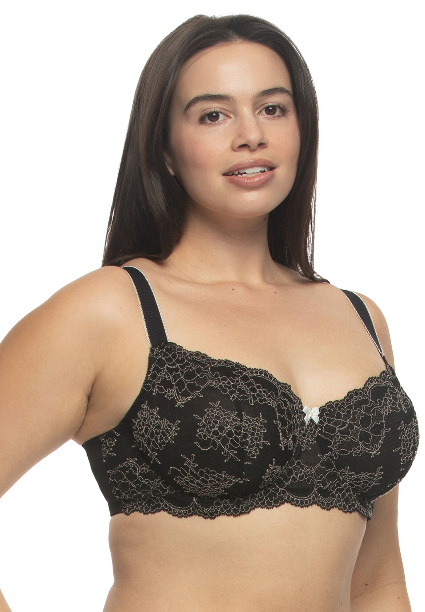 Lola Unlined Balconette Bra, BLACK XDYE BCD, alternate image number 2