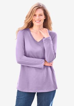 Perfect Long-Sleeve V-Neck Tee
