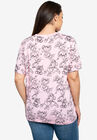 Disney Minnie Mouse T-Shirt All-Over Sketch Print Pink, , on-hover image number 1