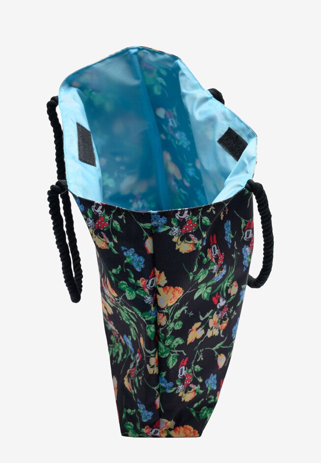 Disney Minnie Mouse Tote Bag Floral All-Over Print Rope Handles, , alternate image number 3