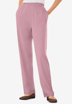 7-Day Knit Straight-Leg Pull-On Pants