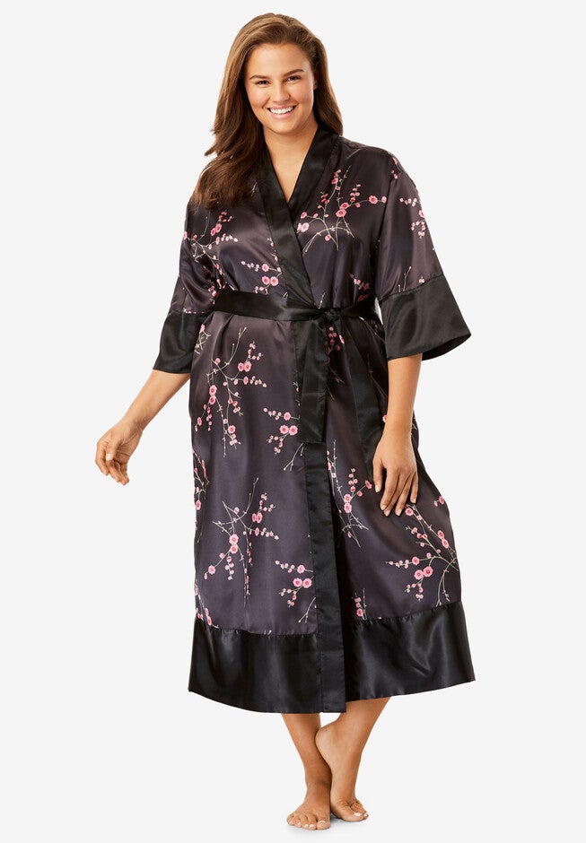 The Luxe Satin Belted Kimono by Amoureuse®, , alternate image number 3