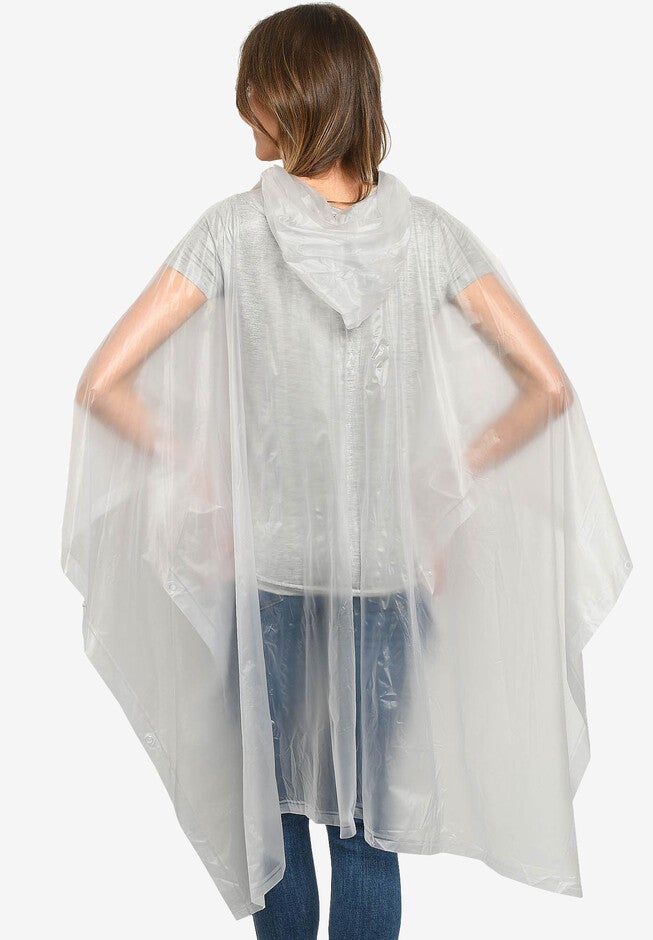 Adult Unisex Disney Mickey Mouse & Pluto Rain Poncho Clear Vinyl, , alternate image number 2