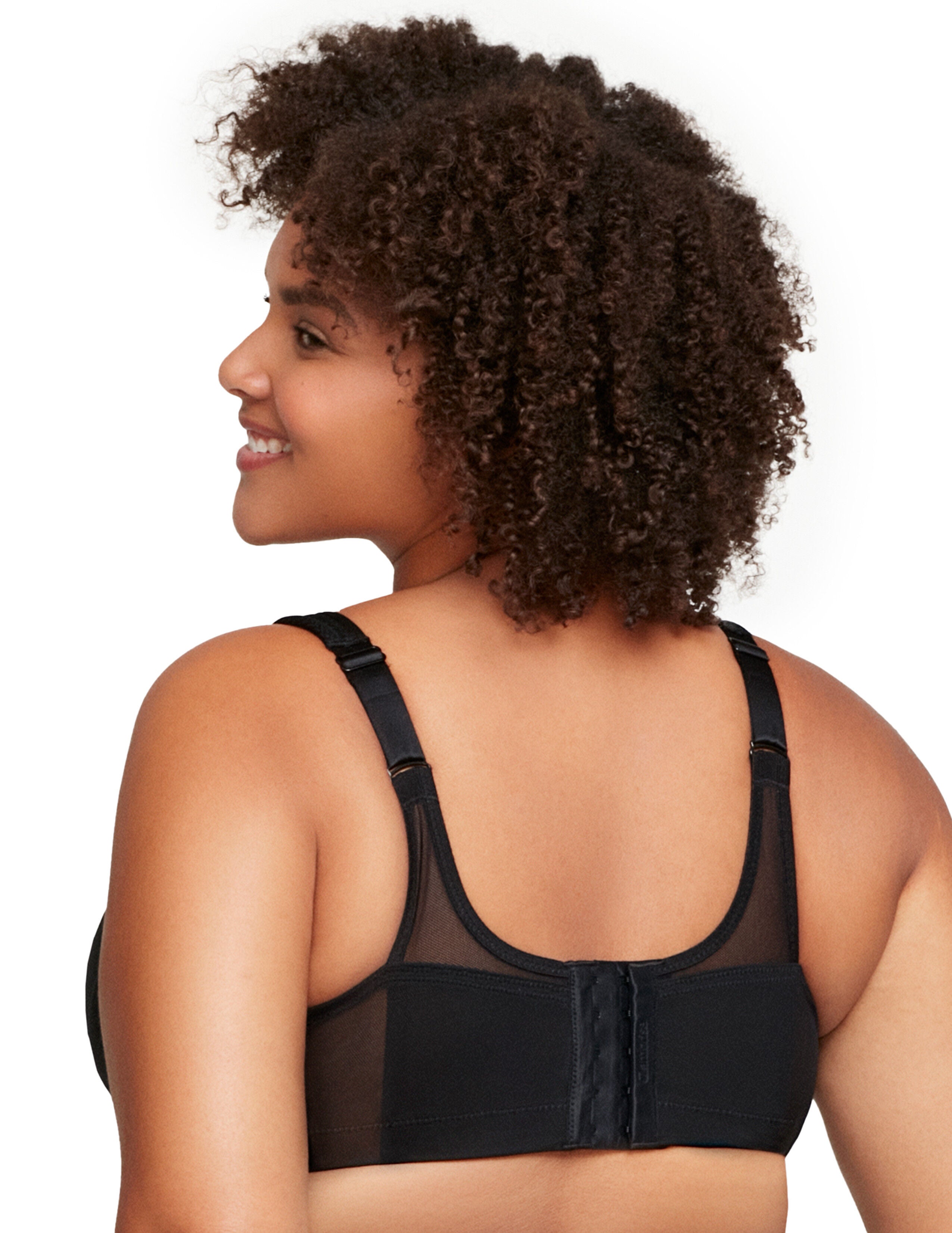 Glamorise MagicLift Seamless Sports Wirefree Bra 1006 (Women's & Women's Plus), BLACK, on-hover image number 1