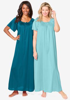 2-Pack Long Silky Gown