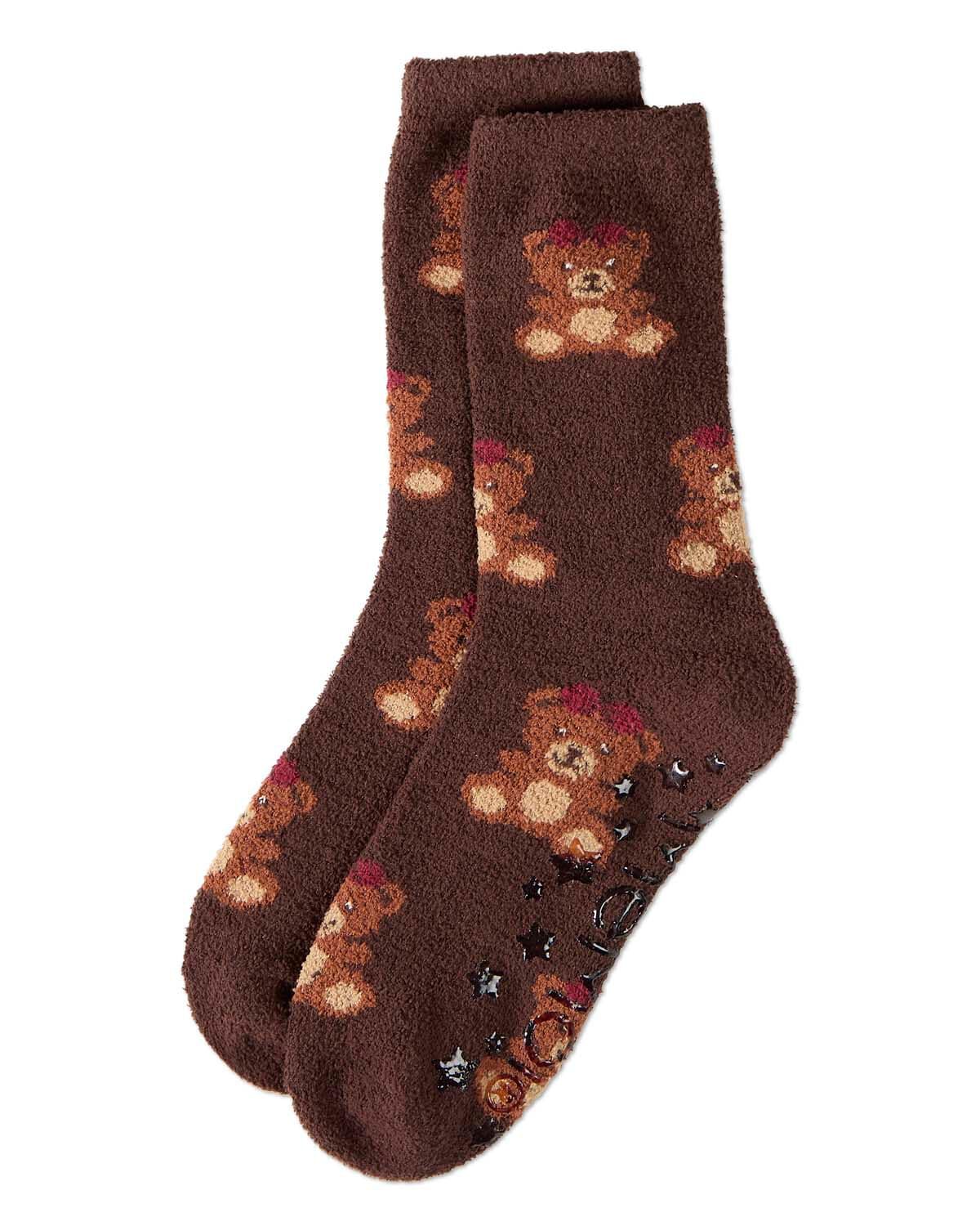 Lulu Bear Micro Cozy Crew, CHOCOLATE, alternate image number 2