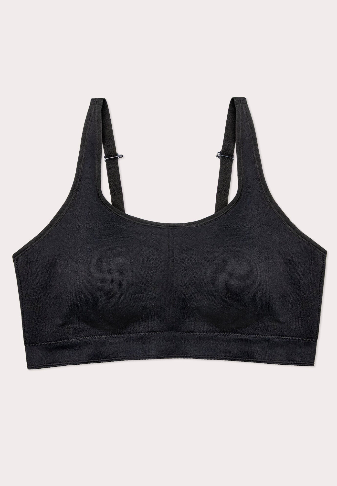 Smooth Seamless Support Wireless Bra, BLACK HUE, alternate image number 3