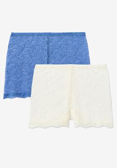 Amoureuse® Full-Coverage Lace Boyshort 2-Pack