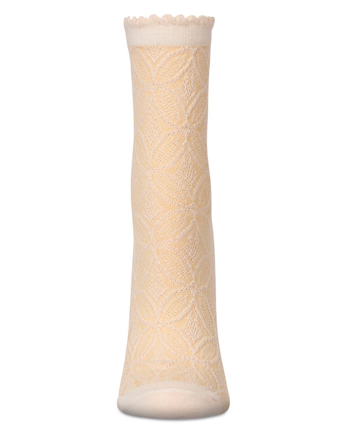 Women's Dimensional Burst Anklet Socks, BUFF YELLOW, alternate image number 1
