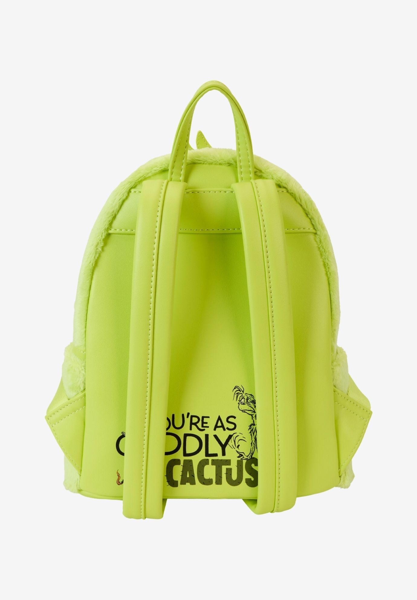 Loungefly x Dr. Seuss The Grinch Light-Up Plush Mini Backpack Cosplay, GREEN, on-hover image number 1