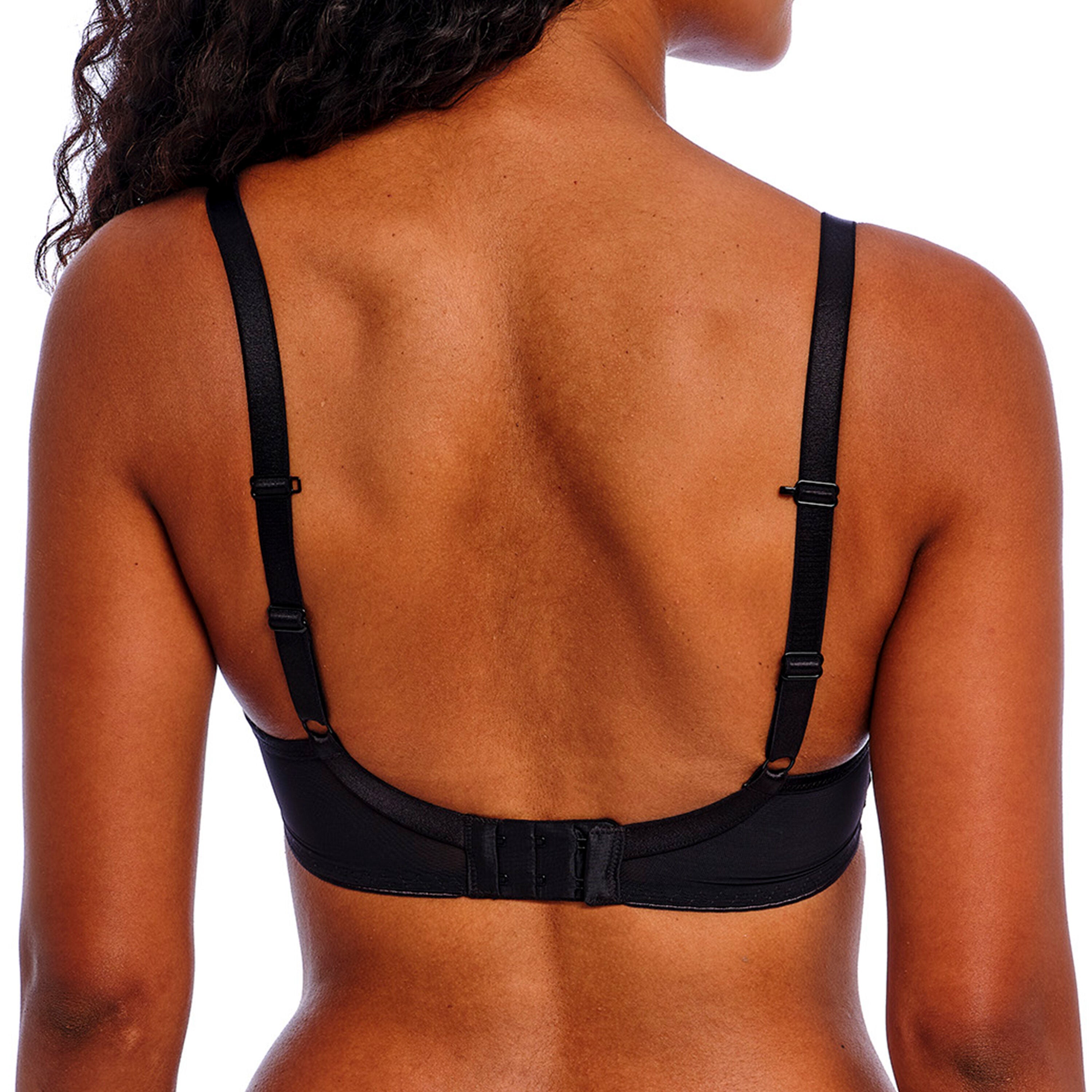 Tailored Underwire Molded Plunge T-Shirt Bra, BLACK, on-hover image number 1