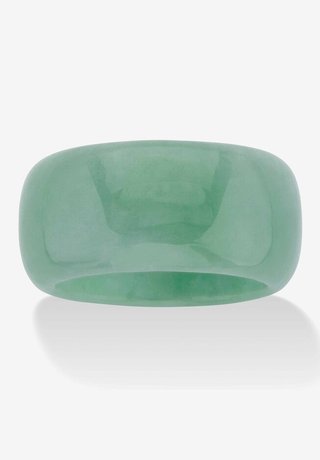 Genuine Green Jade Polished Eternity Ring, JADE, hi-res image number 0