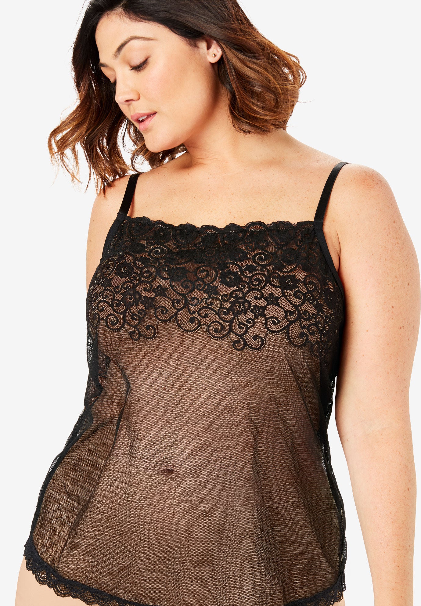 sheer lace camisole
