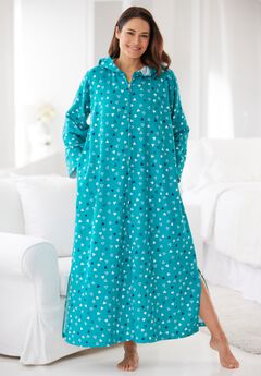 Long Hooded Fleece Sweatshirt Robe