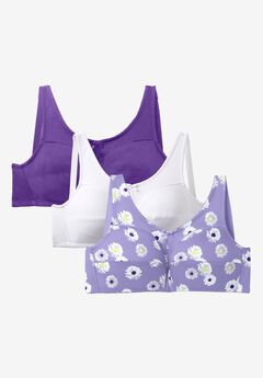 3-Pack Cotton Wireless Bra