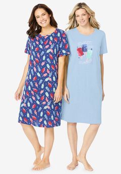 2-Pack Short-Sleeve Sleepshirt