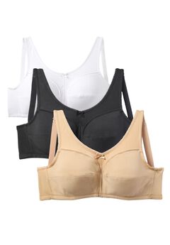 3-Pack Wireless Light Support Cotton Bra