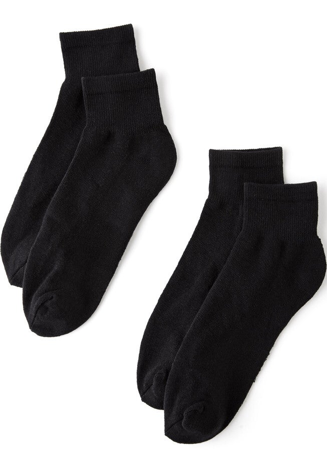 Athletic 2-Pack Ankle Socks, BLACK, hi-res image number null