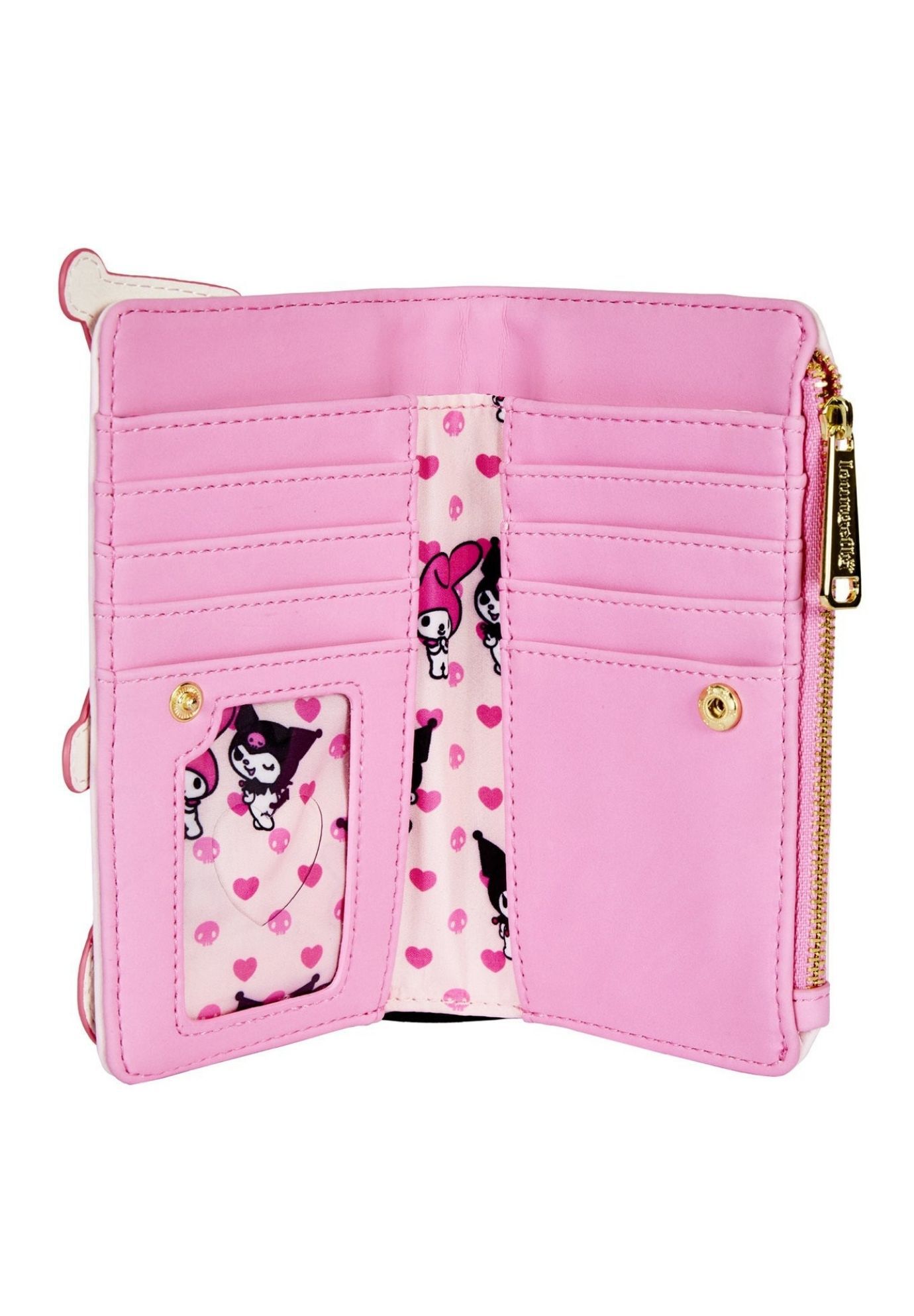 Loungefly x Sanrio Hello Kitty My Melody and Kuromi Snap Wallet, PINK, alternate image number 2
