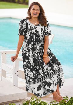 Bib-Front Short Sleeve Maxi Lounger