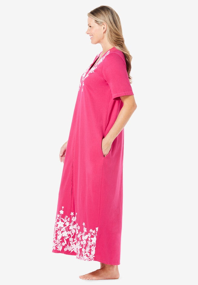 Knit Zip Long Lounger, , alternate image number 2