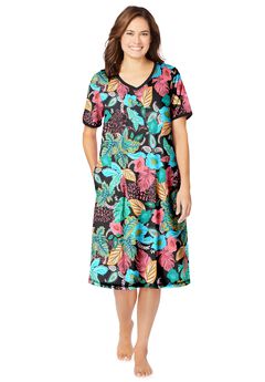 V-Neck Short Sleeve Short T-Shirt Lounger
