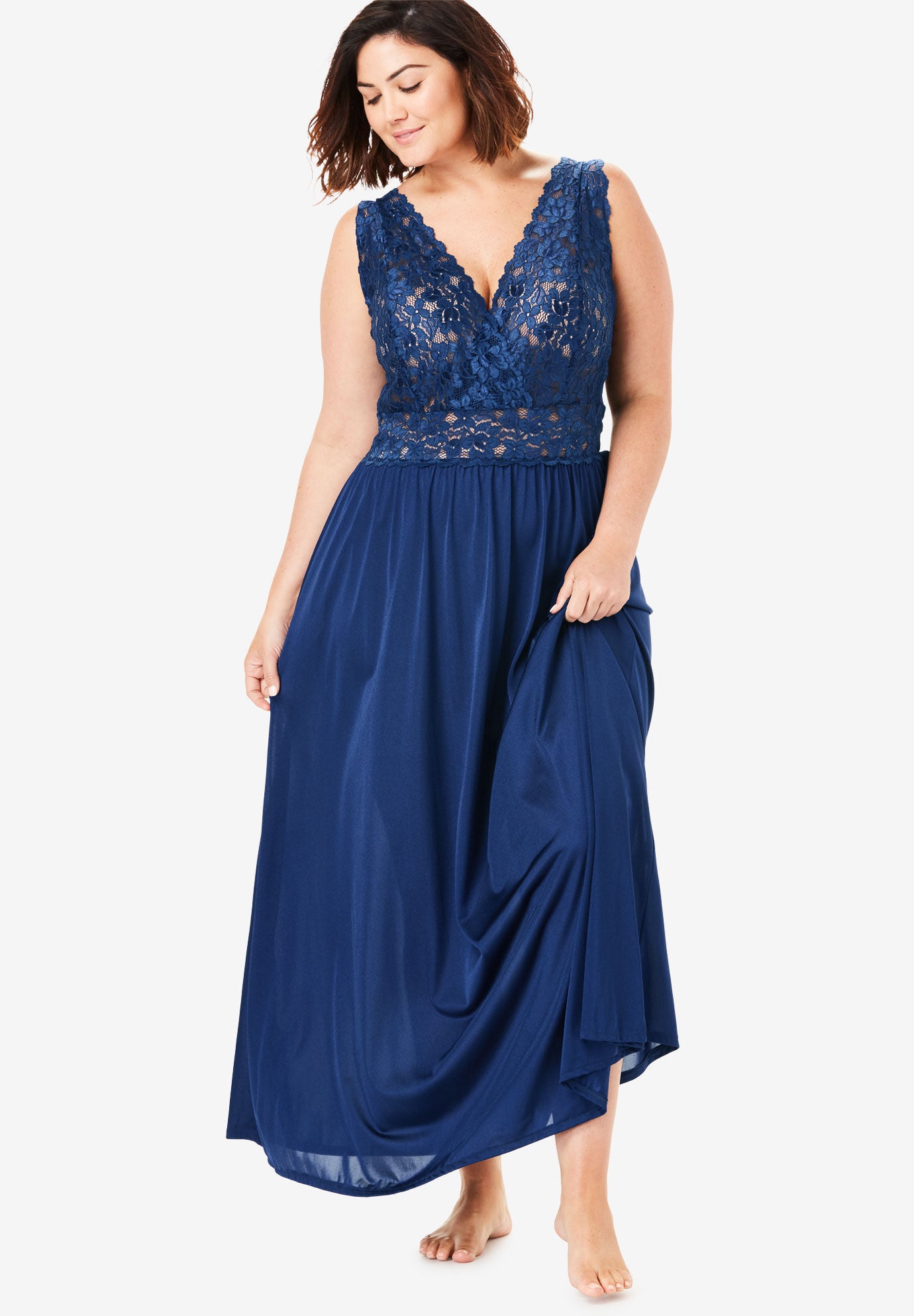 Long Peignoir & Robe Set by Only Necessities&reg;, , alternate image number 3