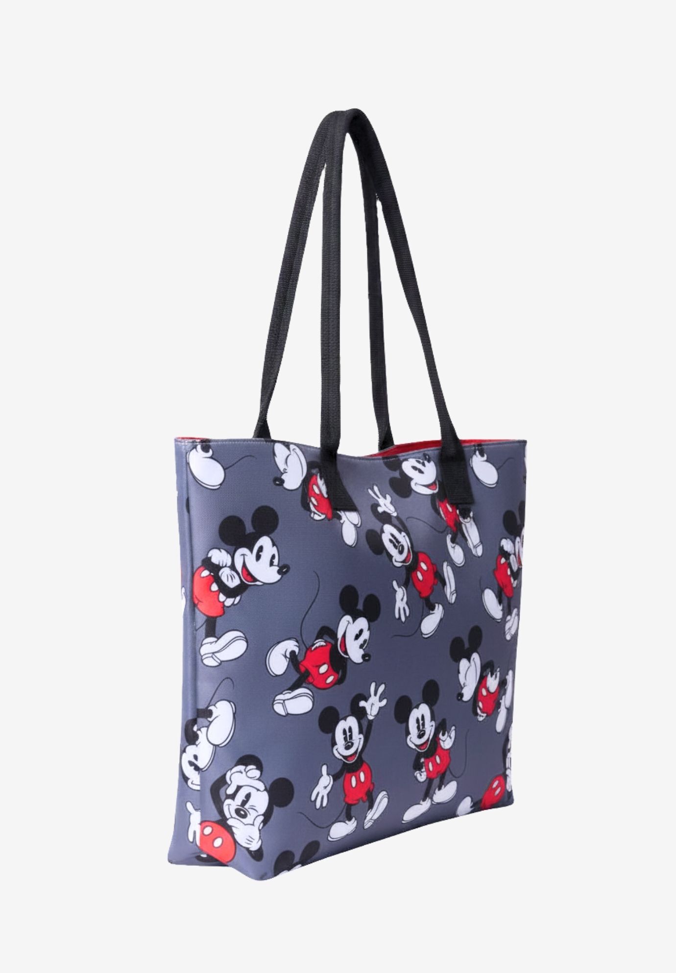 Disney Mickey Mouse Tote Bag D-Ring Charm Hook Cordura Grey Travel, GRAY, alternate image number 2